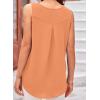imageEVALESS Womens Tank Tops Summer Loose Fit Pleated Scoop Neck Camisole Tops for Women 2025 Trendy Sleeveless Flowy BlousesD Grapefruit Orange