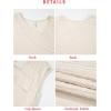 imageEVALESS Womens Tops Dressy Casual Cap Sleeve Asymmetrical V Neck Work Shirts BlousesBeige