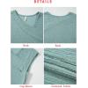 imageEVALESS Womens Tops Dressy Casual Cap Sleeve Asymmetrical V Neck Work Shirts BlousesSky Blue