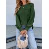 imageEVALESS Long Sleeve Shirts for Women Spring Summer Fashion 2025 Cotton Crewneck Tops Oversized Tshirts Basic Tee ShirtsGreen