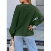 imageEVALESS Long Sleeve Shirts for Women Spring Summer Fashion 2025 Cotton Crewneck Tops Oversized Tshirts Basic Tee ShirtsGreen