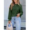 imageEVALESS Long Sleeve Shirts for Women Spring Summer Fashion 2025 Cotton Crewneck Tops Oversized Tshirts Basic Tee ShirtsGreen