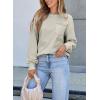 imageEVALESS Long Sleeve Shirts for Women Spring Summer Fashion 2025 Cotton Crewneck Tops Oversized Tshirts Basic Tee ShirtsGrey