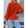 imageEVALESS Long Sleeve Shirts for Women Spring Summer Fashion 2025 Cotton Crewneck Tops Oversized Tshirts Basic Tee ShirtsRed