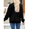 imageEVALESS Sweatshirt for Women Casual Long Sleeve Quarter Zip Pullover Textured Tops 2024 Fall Clothes with PocketsBlack