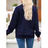 imageEVALESS Sweatshirt for Women Casual Long Sleeve Quarter Zip Pullover Textured Tops 2024 Fall Clothes with PocketsNavy Blue