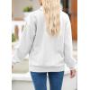 imageEVALESS Sweatshirt for Women Casual Long Sleeve Quarter Zip Pullover Textured Tops 2024 Fall Clothes with PocketsWhite