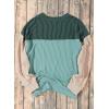 imageEVALESS Womens Long Sleeve Crewneck Shirts Tops Color Block Lightweight Oversized Loose Fit TopB Dark Green