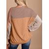imageEVALESS Womens Long Sleeve Crewneck Shirts Tops Color Block Lightweight Oversized Loose Fit TopB Khaki