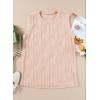 imageEVALESS Womens Spring Summer Tank Tops Wavy Textured Office Work Business Dressy Casual Crewneck Sleeveless Top Shirts for Ladies Pink Large