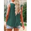 imageEVALESS Womens Tank Tops V Neck Casual Summer Flowy Smocked Sleeveless Camisole Blouses Basic T ShirtsGreen