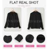imageEVALESS Womens Tops Trendy 2025 Long Sleeve Shirts Blouses for Women Dressy Casual Spring Summer Business Outfits Ladies Elegant V Office Neck Work Dress Clothing B Black Large