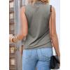 imageEVALESS Camisole Tops for Women Basic Gray Tank Tops Womens Fashion Pleated Drape Tops Dressy Shirts Business Casual Clothes for Women 2025 Teacher Outfits Cute Ladies Tops and Blouses Large