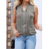 imageEVALESS Camisole Tops for Women Basic Gray Tank Tops Womens Fashion Pleated Drape Tops Dressy Shirts Business Casual Clothes for Women 2025 Teacher Outfits Cute Ladies Tops and Blouses Large