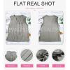 imageEVALESS Camisole Tops for Women Basic Gray Tank Tops Womens Fashion Pleated Drape Tops Dressy Shirts Business Casual Clothes for Women 2025 Teacher Outfits Cute Ladies Tops and Blouses Large