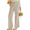 imageEVALESS Women Corduroy Pants Wide Leg Casual High Waisted Straight Leg Baggy TrousersBeige