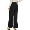imageEVALESS Women Corduroy Pants Wide Leg Casual High Waisted Straight Leg Baggy TrousersBlack