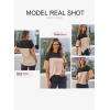 imageEVALESS Womens Summer Short Sleeve Crewneck Shirts Tops Color Block Lightweight Tee Shirt TopB Black