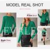 imageEVALESS Womens Tops Trendy 2025 Fall Cowl Neck Shirts Long Sleeve Teacher Clothes Office Business Dressy Casual OutfitsBlackish Green