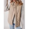 imageEVALESS Cropped Puffer Vest Women Lightweight Quilted Stand Collar Sleeveless Jackets Fall Winter 2025 Button Zip Up CoatApricot Pink