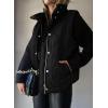 imageEVALESS Cropped Puffer Vest Women Lightweight Quilted Stand Collar Sleeveless Jackets Fall Winter 2025 Button Zip Up CoatBlack