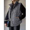 imageEVALESS Cropped Puffer Vest Women Lightweight Quilted Stand Collar Sleeveless Jackets Fall Winter 2025 Button Zip Up CoatBlack Plaid