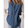 imageEVALESS Cropped Puffer Vest Women Lightweight Quilted Stand Collar Sleeveless Jackets Fall Winter 2025 Button Zip Up CoatBlue