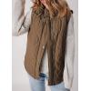 imageEVALESS Cropped Puffer Vest Women Lightweight Quilted Stand Collar Sleeveless Jackets Fall Winter 2025 Button Zip Up CoatBrown