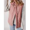 imageEVALESS Cropped Puffer Vest Women Lightweight Quilted Stand Collar Sleeveless Jackets Fall Winter 2025 Button Zip Up CoatGossamer Pink