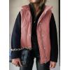 imageEVALESS Cropped Puffer Vest Women Lightweight Quilted Stand Collar Sleeveless Jackets Fall Winter 2025 Button Zip Up CoatGossamer Pink