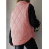 imageEVALESS Cropped Puffer Vest Women Lightweight Quilted Stand Collar Sleeveless Jackets Fall Winter 2025 Button Zip Up CoatGossamer Pink