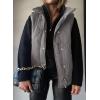 imageEVALESS Cropped Puffer Vest Women Lightweight Quilted Stand Collar Sleeveless Jackets Fall Winter 2025 Button Zip Up CoatGray