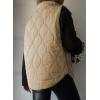 imageEVALESS Cropped Puffer Vest Women Lightweight Quilted Stand Collar Sleeveless Jackets Fall Winter 2025 Button Zip Up CoatKhaki