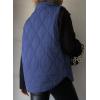 imageEVALESS Cropped Puffer Vest Women Lightweight Quilted Stand Collar Sleeveless Jackets Fall Winter 2025 Button Zip Up CoatNavy Blue
