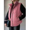 imageEVALESS Cropped Puffer Vest Women Lightweight Quilted Stand Collar Sleeveless Jackets Fall Winter 2025 Button Zip Up CoatPink