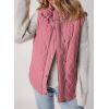 imageEVALESS Cropped Puffer Vest Women Lightweight Quilted Stand Collar Sleeveless Jackets Fall Winter 2025 Button Zip Up CoatPink