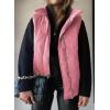 imageEVALESS Cropped Puffer Vest Women Lightweight Quilted Stand Collar Sleeveless Jackets Fall Winter 2025 Button Zip Up CoatPink