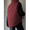 imageEVALESS Cropped Puffer Vest Women Lightweight Quilted Stand Collar Sleeveless Jackets Fall Winter 2025 Button Zip Up CoatRed