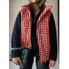 imageEVALESS Cropped Puffer Vest Women Lightweight Quilted Stand Collar Sleeveless Jackets Fall Winter 2025 Button Zip Up CoatRed Plaid