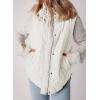 imageEVALESS Cropped Puffer Vest Women Lightweight Quilted Stand Collar Sleeveless Jackets Fall Winter 2025 Button Zip Up CoatWhite
