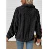 imageEVALESS Fleece Jacket Womens Sherpa Jacket Long Sleeve Zip Up Coat Winter Clothing Fashion 2025Black