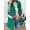 imageEVALESS Long Puffer Vest Women Sleeveless Hooded Puffer Jacket Lightweight Quilted Jackets Winter Warm Zip Up Coat OuterwearEvergreen