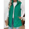 imageEVALESS Long Puffer Vest Women Sleeveless Hooded Puffer Jacket Lightweight Quilted Jackets Winter Warm Zip Up Coat OuterwearEvergreen