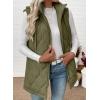 imageEVALESS Long Puffer Vest Women Sleeveless Hooded Puffer Jacket Lightweight Quilted Jackets Winter Warm Zip Up Coat OuterwearGuacamole Green