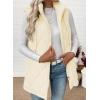 imageEVALESS Long Puffer Vest Women Sleeveless Hooded Puffer Jacket Lightweight Quilted Jackets Winter Warm Zip Up Coat OuterwearWhite