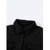 imageEVALESS Quilted Jackets for Women Lightweight Long Sleeve Button Down Puffer Jacket Warm Winter Coat Outerwear with Pockets1b Black