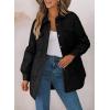 imageEVALESS Quilted Jackets for Women Lightweight Long Sleeve Button Down Puffer Jacket Warm Winter Coat Outerwear with Pockets1b Black