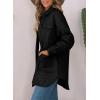 imageEVALESS Quilted Jackets for Women Lightweight Long Sleeve Button Down Puffer Jacket Warm Winter Coat Outerwear with Pockets1b Black