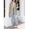 imageEVALESS Quilted Jackets for Women Lightweight Long Sleeve Button Down Puffer Jacket Warm Winter Coat Outerwear with Pockets2b Beige