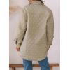 imageEVALESS Quilted Jackets for Women Lightweight Long Sleeve Button Down Puffer Jacket Warm Winter Coat Outerwear with Pockets2b Beige